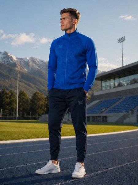 Олимпийка Marami Prestige Track Jacket Pro Royal Blue вид спереди